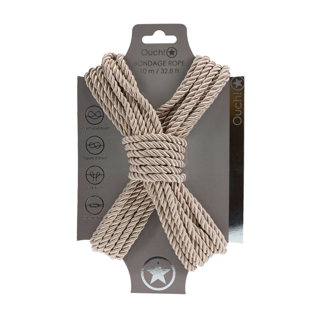 Suvaržymo virvė „Bondage Rope Gold“, 10 m - Ouch!