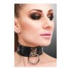Antkaklis „O-Ring Collar Black Silver“ - Kinky Diva