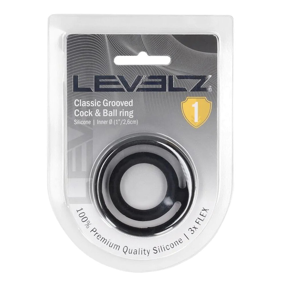 Penio ir sėklidžių žiedas „Classic Grooved Cock & Ball Ring“ - Shots Toys
