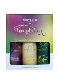 Masažo lubrikantų rinkinys „Tropical Temptation“, 150ml - Bodygliss