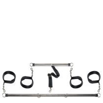 Kūno suvaržymo sistema „Spread Em Bar and Cuff Set“ - Fetish Fantasy