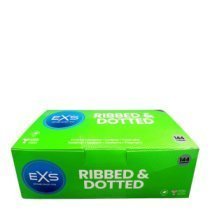 Stimuliuojantys prezervatyvai „Ribbed & Dotted“, 144 vnt. - EXS Condoms