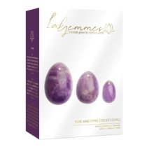 Vaginalinių kiaušinėlių rinkinys „Pure Amethyst Yoni Eggs“ - La Gemmes
