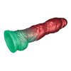 Pripučiamas silikoninis dildo „Aerosx Nr. 10 Red/Green“ - Lovetoy