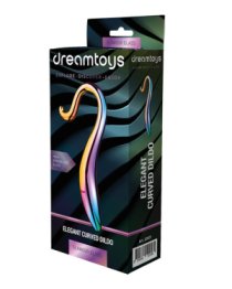 Stiklinis dildo „Elegant Curved Dildo“ - Dream Toys