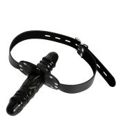 Burnos kaištis „Double Penis Gag Lockable“