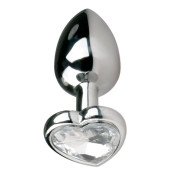 Mažas analinis kaištis „Heart Silver Clear“