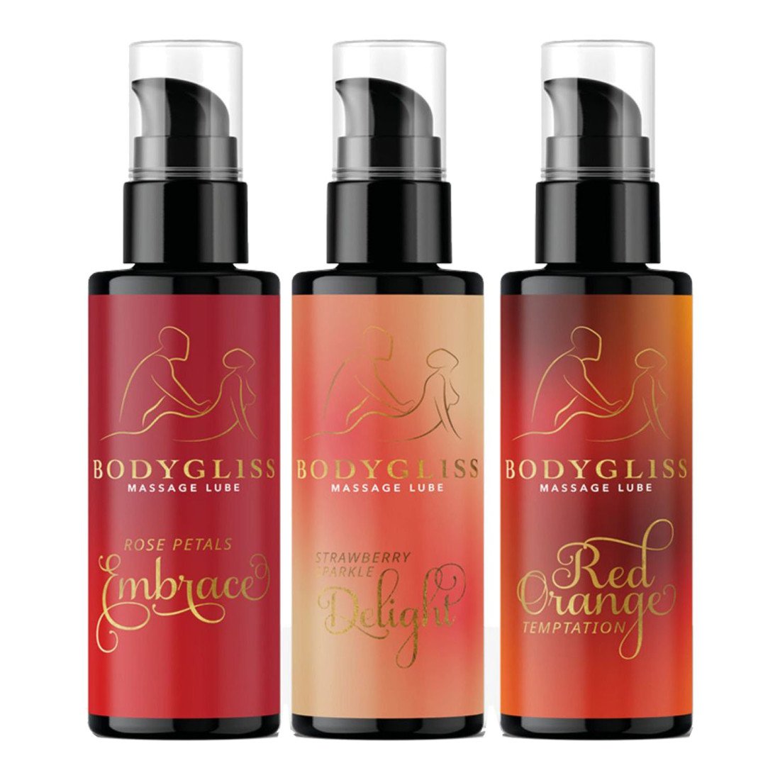 Masažo lubrikantų rinkinys „Sensual Delight“, 150ml - Bodygliss