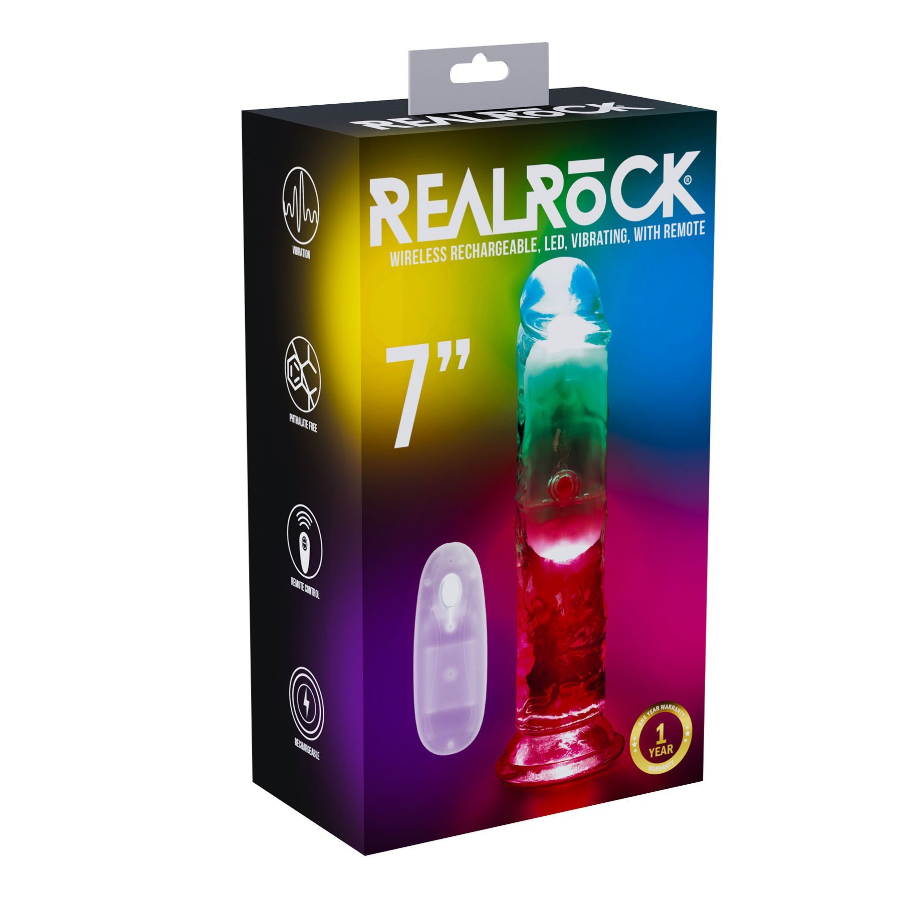 Vibruojantis dildo „LED Vibrating Cock 7“ - RealRock