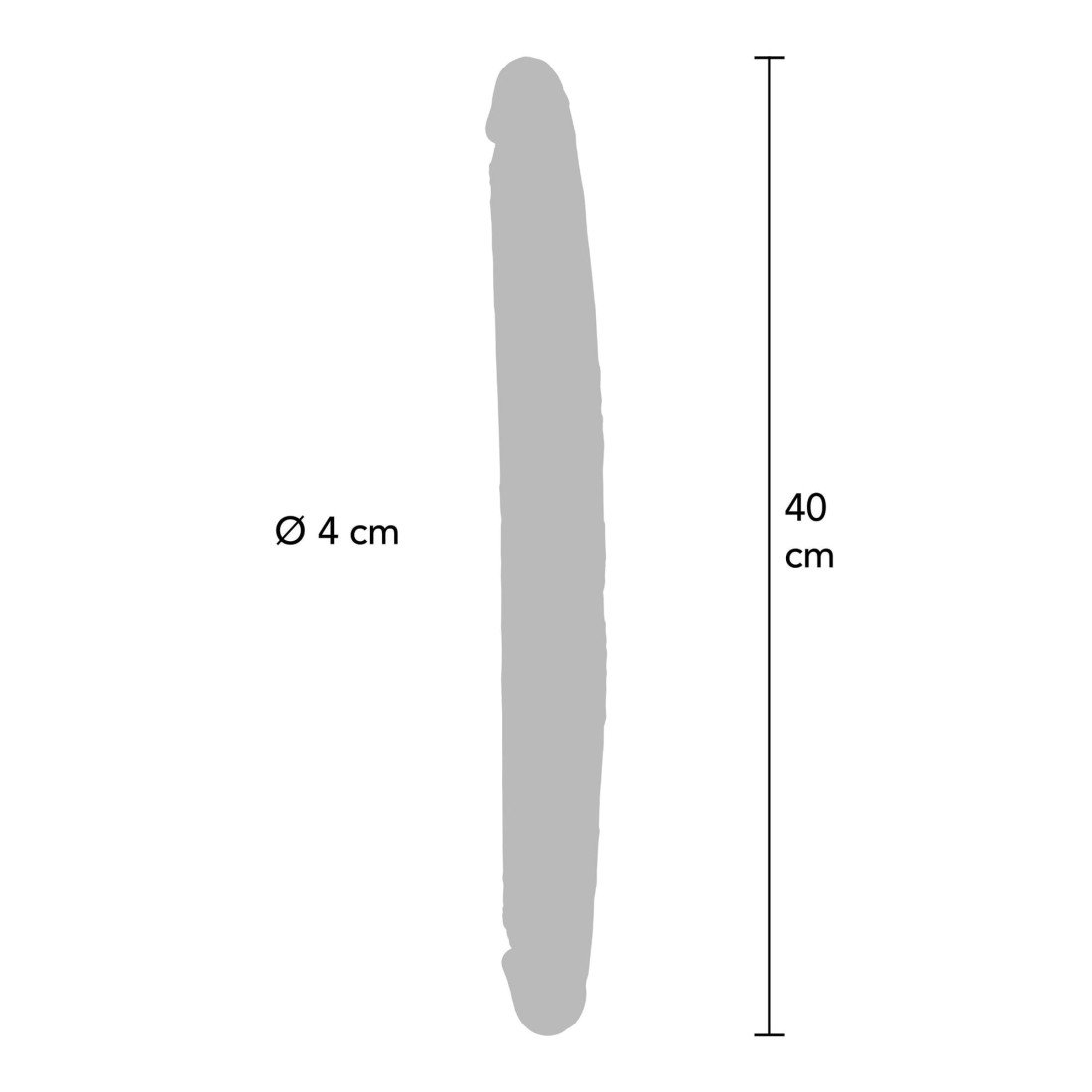 Dvigubas dildo „Foreskin Doubledong 40 cm“ - Get Real
