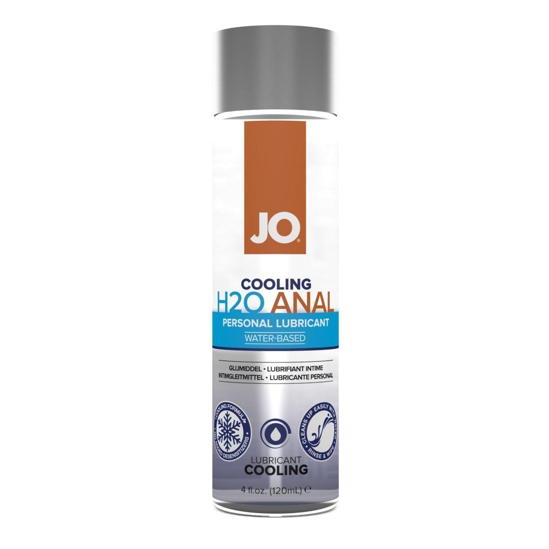 Analinis vandens pagrindo lubrikantas „H2O Anal Cooling“, 120 ml - System JO