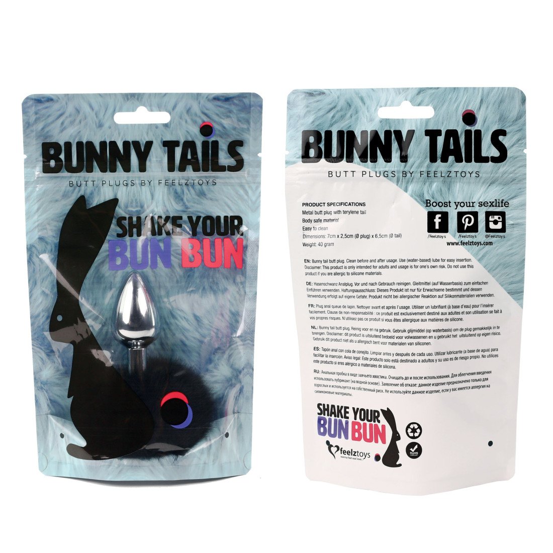 Analinis kaištis „Bunny Tails“ - Feelztoys