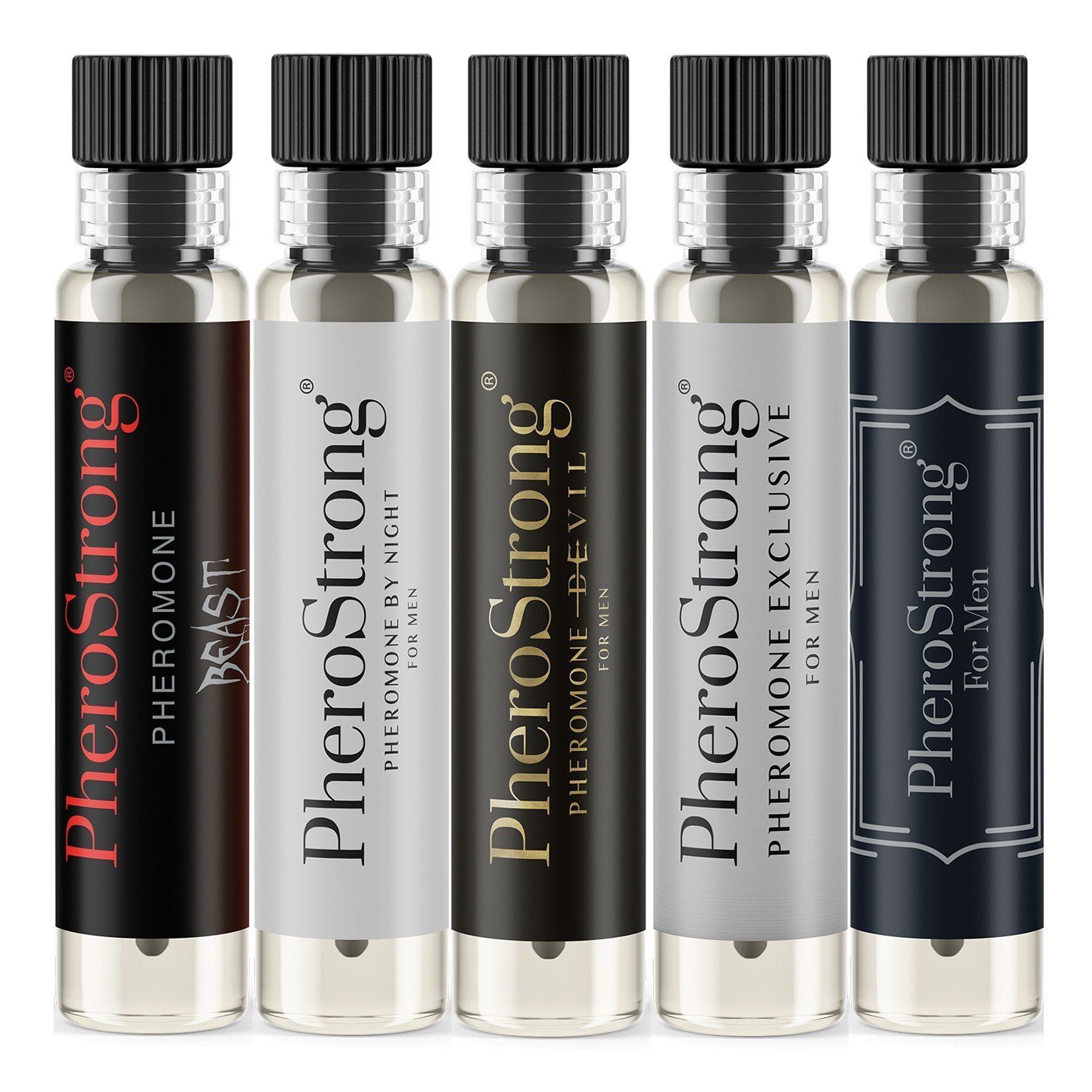 Feromoninių kvepalų rinkinys vyrams „PheroStrong Nr. 1“, 5x1 ml - PheroStrong