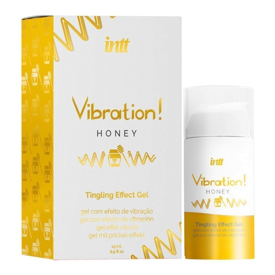 Stimuliuojantis gelis „Vibration! Honey“, 15 ml - Intt