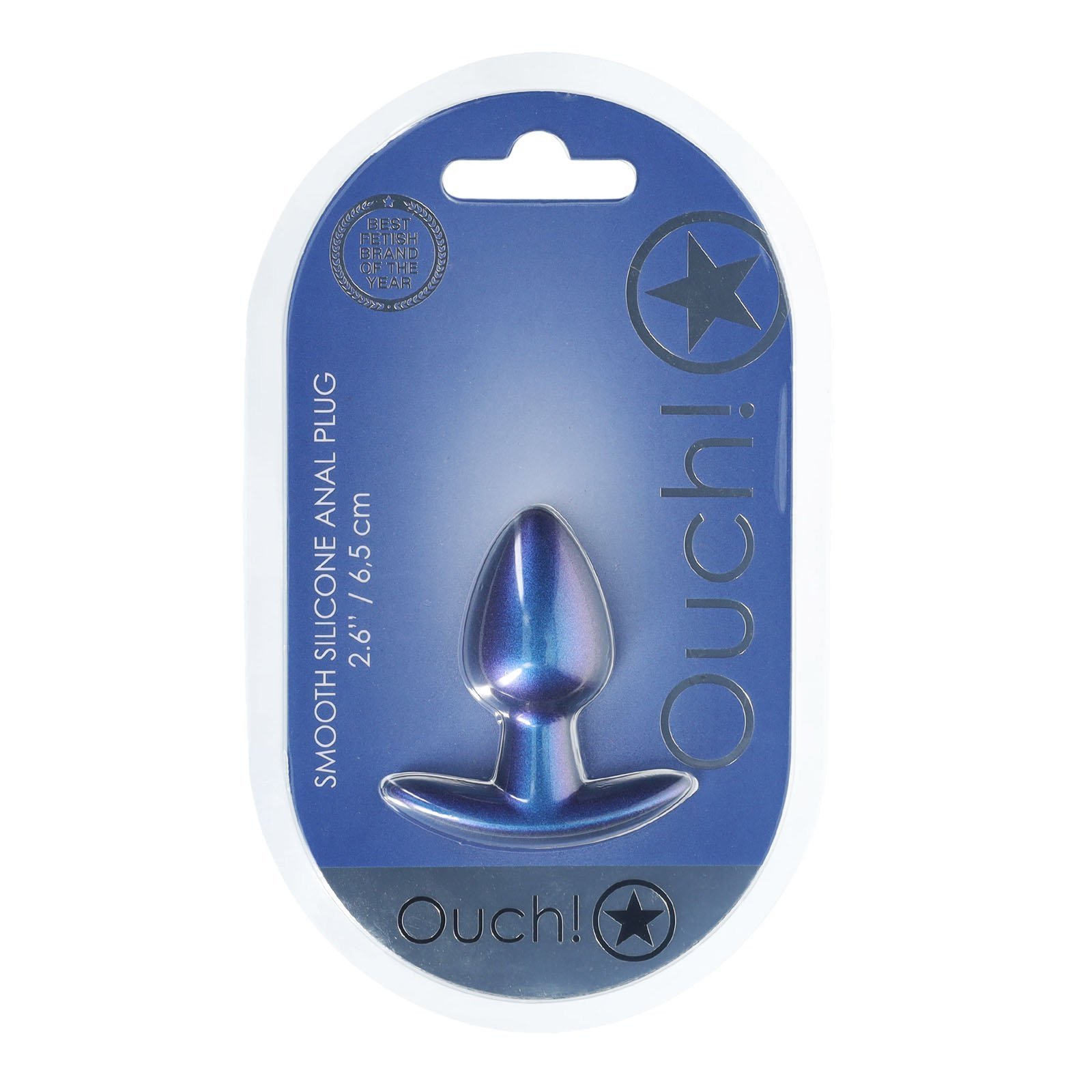 Mažas analinis kaištis „Smooth Silicone Anal Plug“ - Ouch!