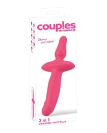 Vibratorius „2 in 1 Vibrator + Butt Plug“ - Couples Choice