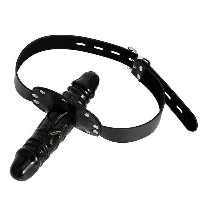 Burnos kaištis „Double Penis Gag Lockable“ - Latetobed
