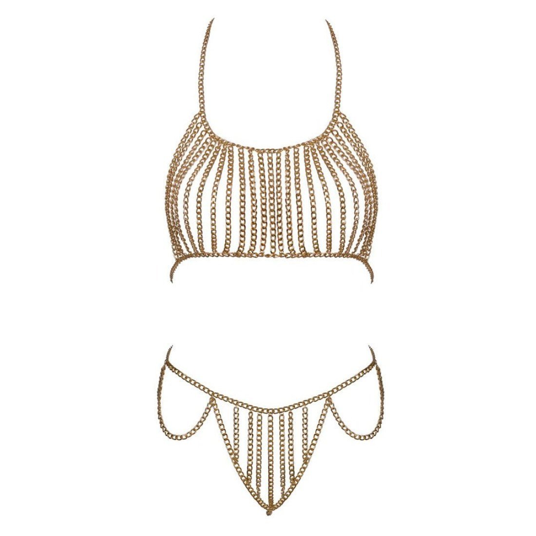 Liemenėlės ir kelnaičių rinkinys „Chain Bikini“ - Cottelli Collection