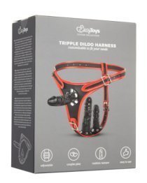 Strap-on rinkinys „Tripple Dildo Harness“ - EasyToys