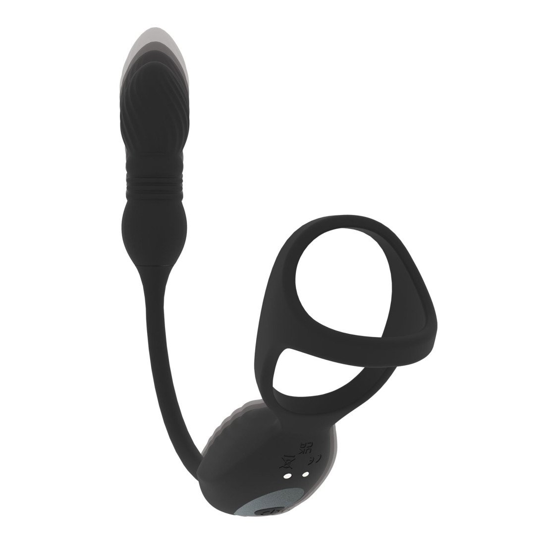 Automatinis analinis vibratorius - žiedas „Vibrating and Thrusting Tri O“ - Levelz Automatinis analinis vibratorius - žiedas „Vibrating and Thrusting Tri O“ - Levelz