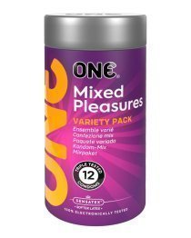 Prezervatyvų rinkinys „Mixed Pleasures“, 12 vnt. - One