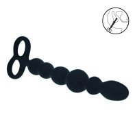 Analiniai karoliukai „Beaded Anal Probe with Double Loop“ - Shots Toys