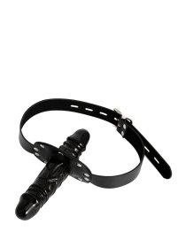 Burnos kaištis „Double Penis Gag Lockable“ - Latetobed