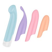 Vibratoriaus ir antgalių rinkinys „Playful Four“ - Satisfyer