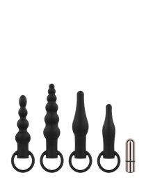 Vibruojančių analinių kaiščių rinkinys „Anal Plugs with Bullet“ - EasyToys