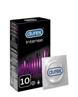 Prezervatyvai su stimuliuojančiu geliu „Intense“, 10 vnt. - Durex