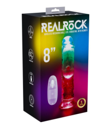 Vibruojantis dildo „LED Vibrating Cock 8“ - RealRock