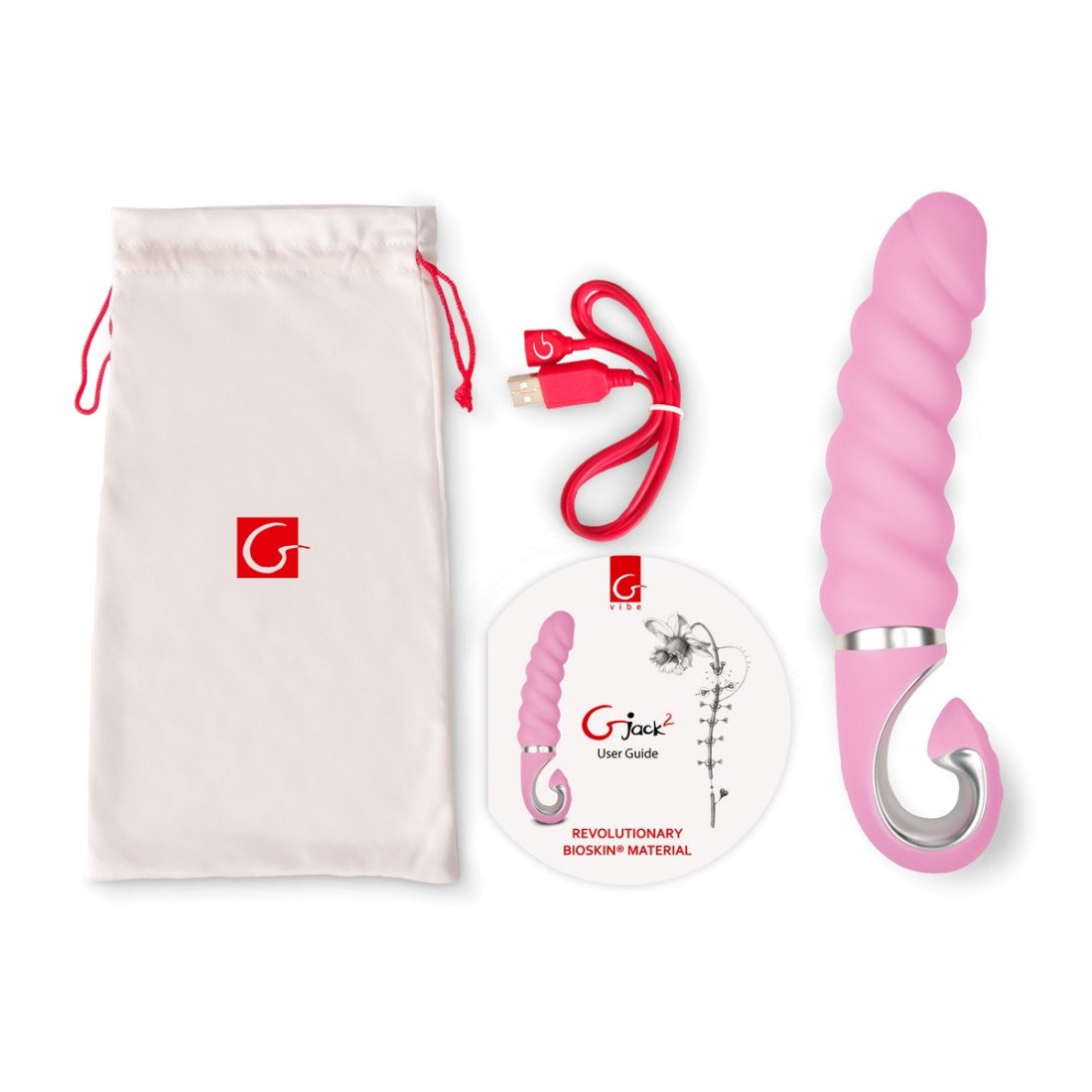 Rožinis vibratorius „Gjack 2“ - Gvibe