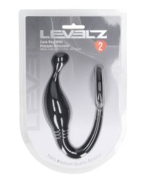 Prostatos masažuoklis - penio žiedas „Cock Ring with Prostate Stimulator Large“ - Levelz
