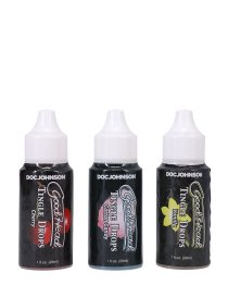 Rinkinys oraliniam seksui „GoodHead Tingle Drops“, 3 vnt. - Doc Johnson