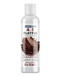 Vandens pagrindo lubrikantas „4 in 1 Chocolate Sensation“, 30 ml - Swiss Navy