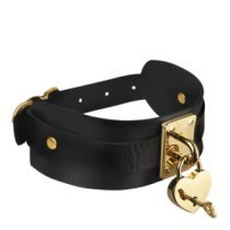 Antkaklis „Heart Lock Key Collar“ - Kinky Diva