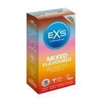 Prezervatyvų rinkinys „Mixed Flavoured“, 12 vnt. - EXS Condoms