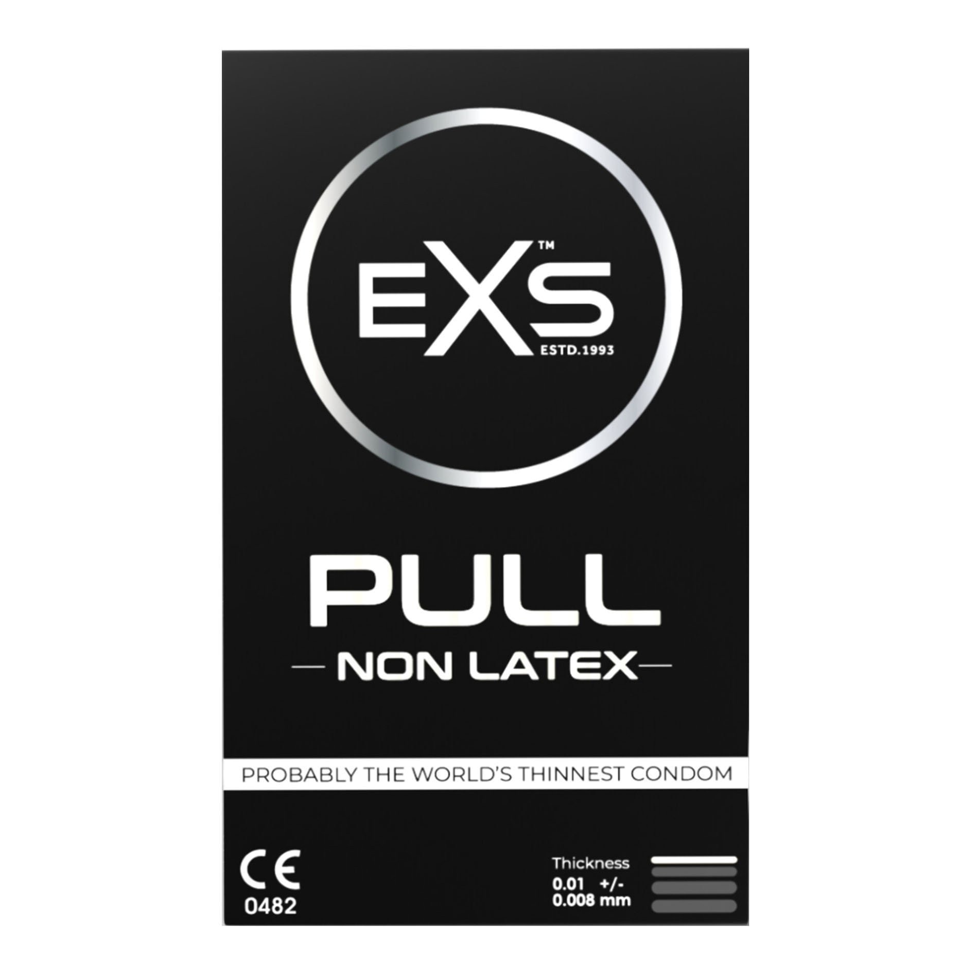 Labai ploni prezervatyvai „Pull Non Latex“, 3 vnt. - EXS Condoms