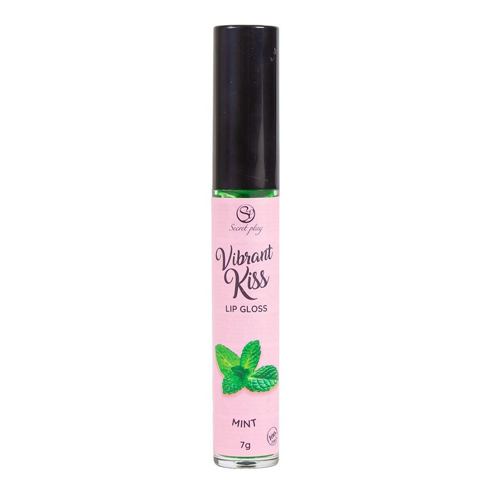 Lūpų blizgesys oraliniam seksui „Vibrant Kiss Mint“, 7 g - Secret Play