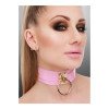 Antkaklis „O-Ring Collar Pink Gold“ - Kinky Diva