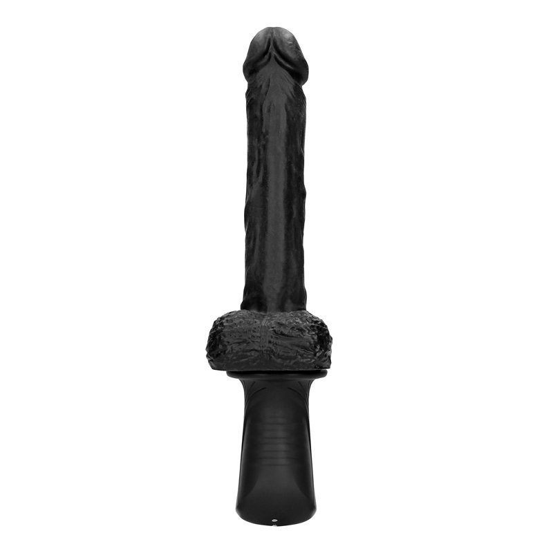 Automatinis falo imitatorius „Handheld Liquid Silicone Vibrating and Thrusting Dildo“ - Ouch!