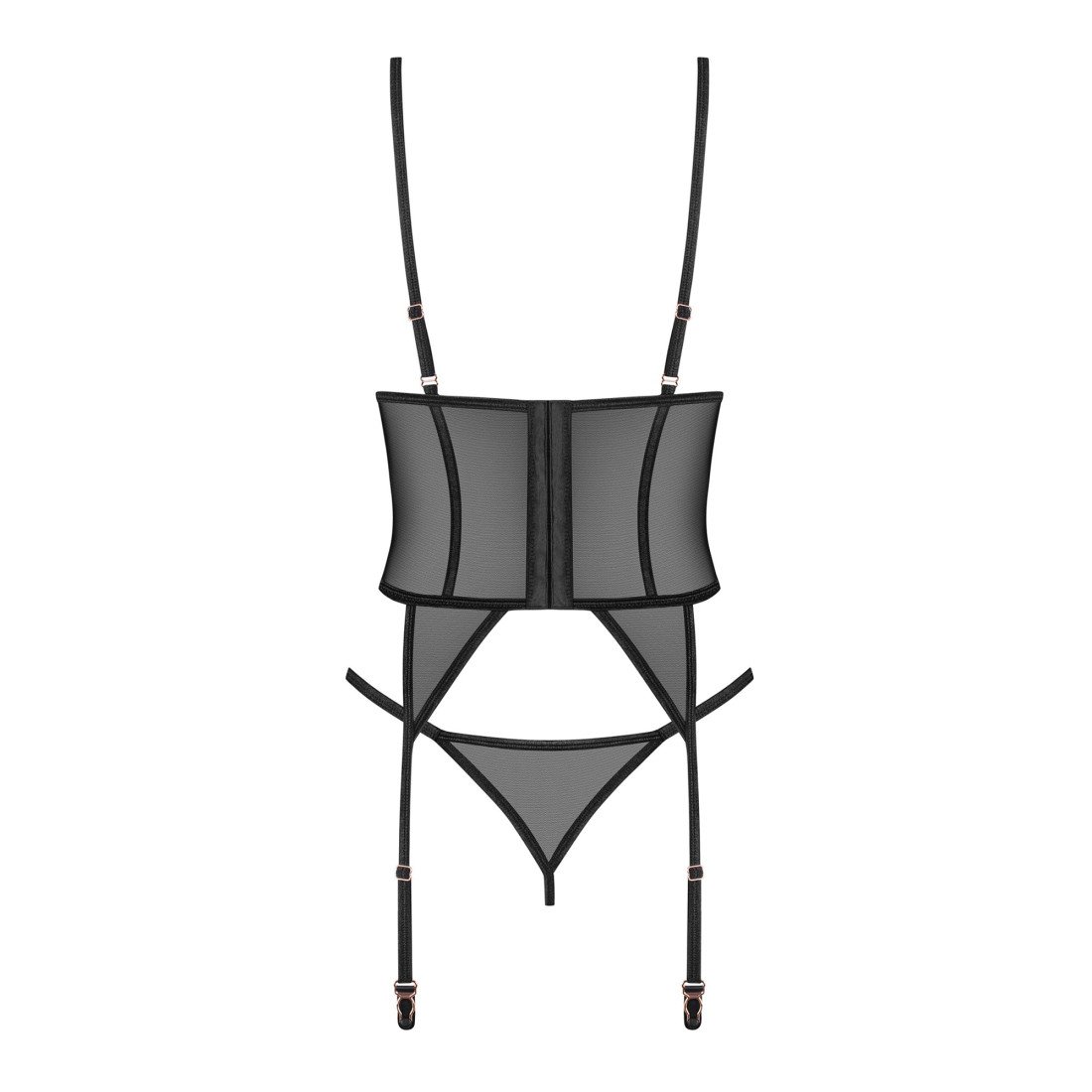 Atviras korseto ir kelnaičių rinkinys „Euridia“ - Obsessive
