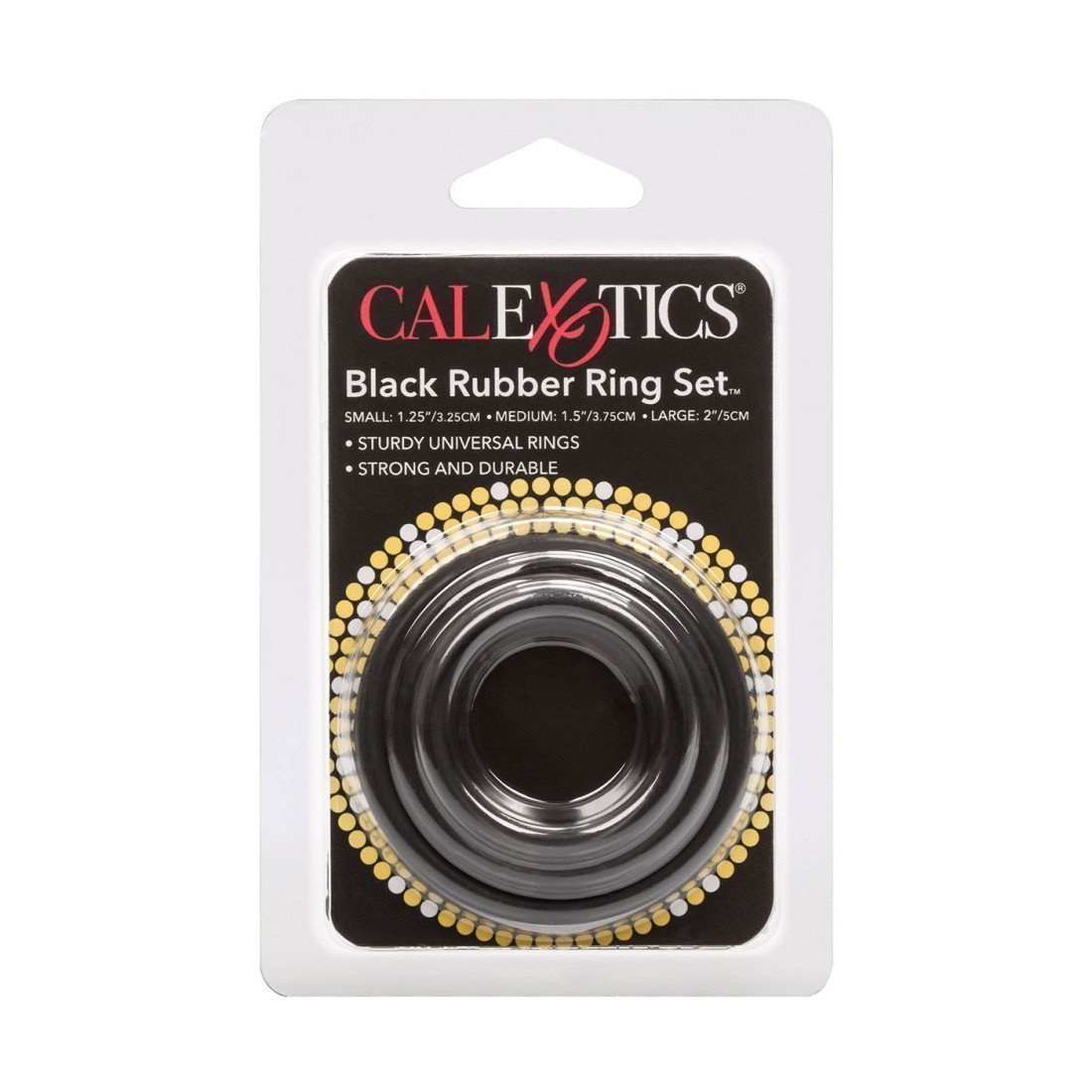 Penio žiedų rinkinys „Black Rubber Ring Set“ - CalExotics