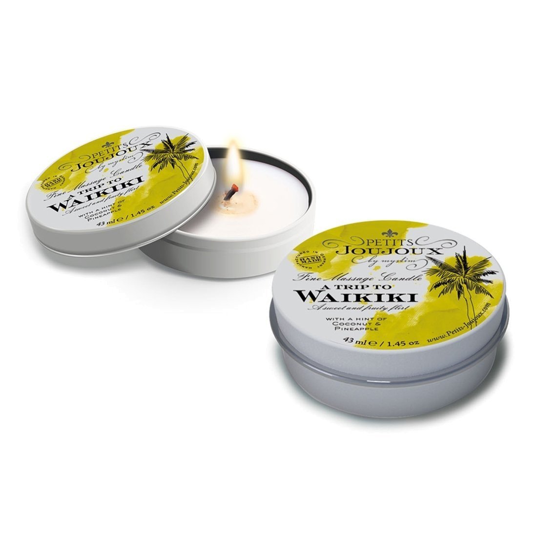 Masažinė žvakė „A Trip to Waikiki“, 43 ml - Petits Joujoux