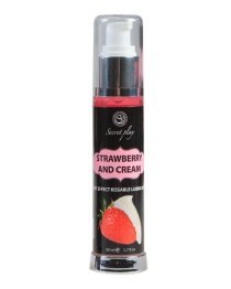 Šildantis lubrikantas „Strawberry and Cream“, 50 ml - Secret Play