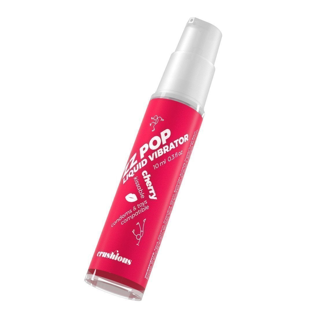 Stimuliuojantis gelis „ZZ Pop Liquid Vibrator Cherry“, 10 ml - Crushious