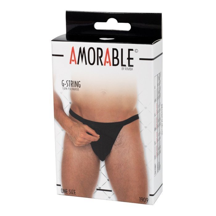 Vyriškos kelnaitės su juostele „Transparent Thong with Zipper“ - Amorable