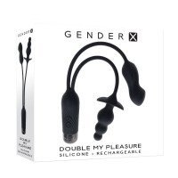Vibruojantis kiaušinėlis - kaištis „Gender X Double My Pleasure“ - Evolved
