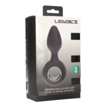 Vibruojantis analinis kaištis „Vibrating Anal Plug with Loop“ - Levelz