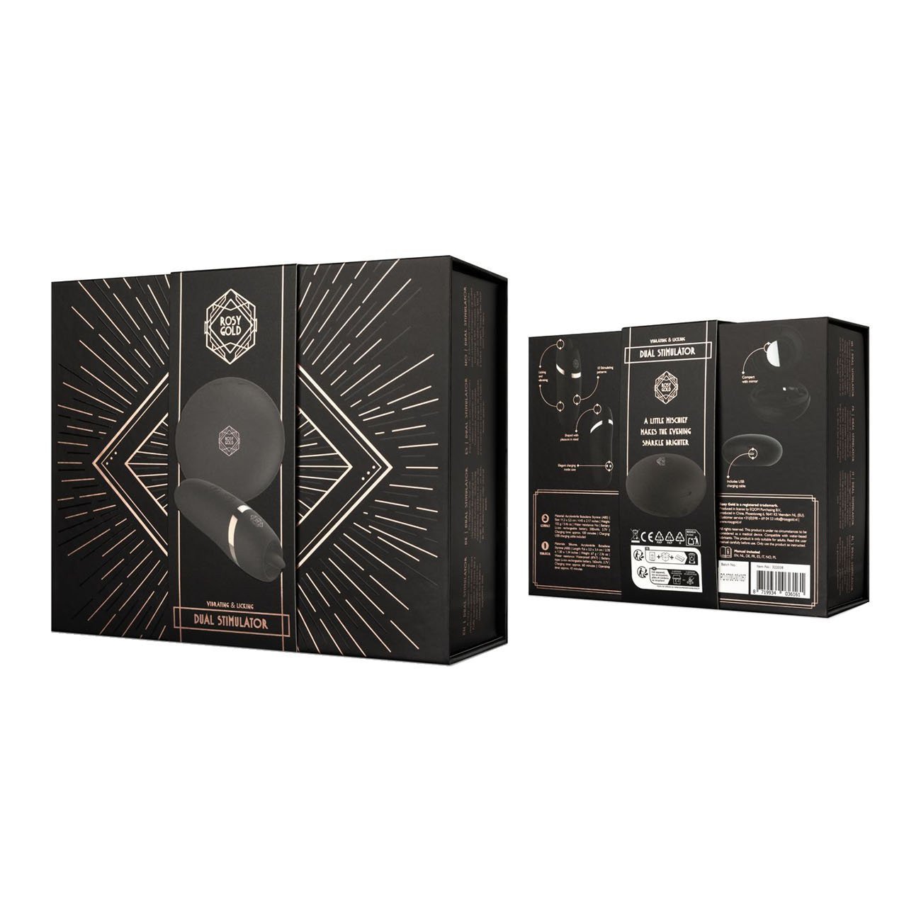 Klitorinis stimuliatorius „Dual Stimulator“ - Rosy Gold